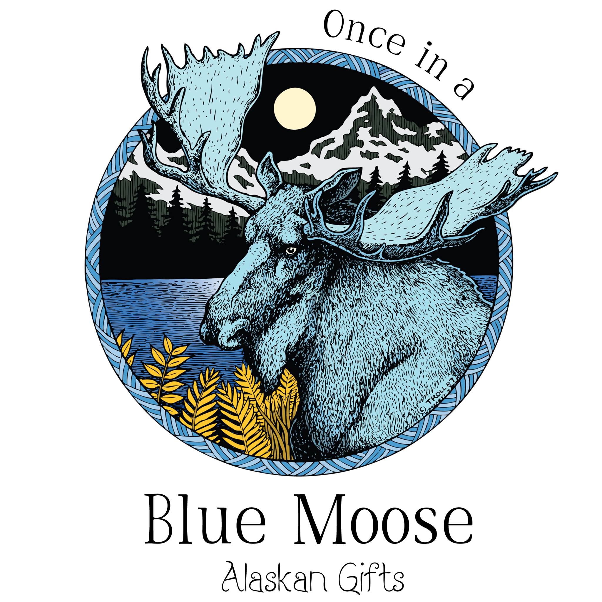Once in a Blue Moose Logo
