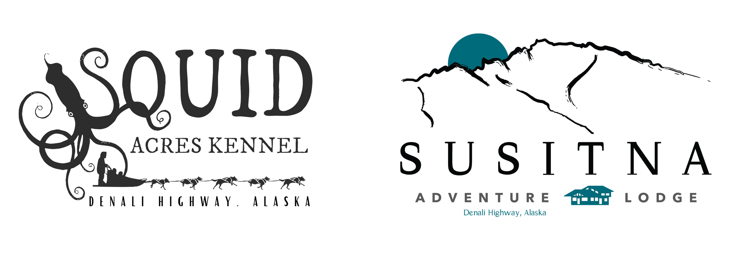 Susitna Adventure Lodge and Squid Acres Kennel Dogsled Tours Logo